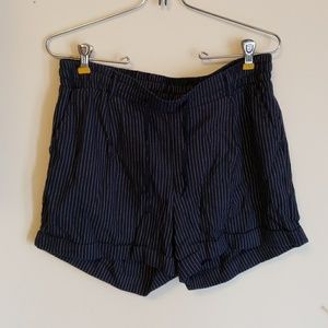 Navy Blue Conducter Stripped Soft Shorts